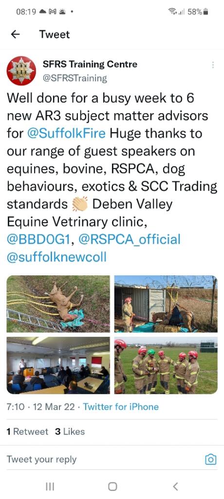 Deben Valley Equine don't do twitter, but we do do lecturing....